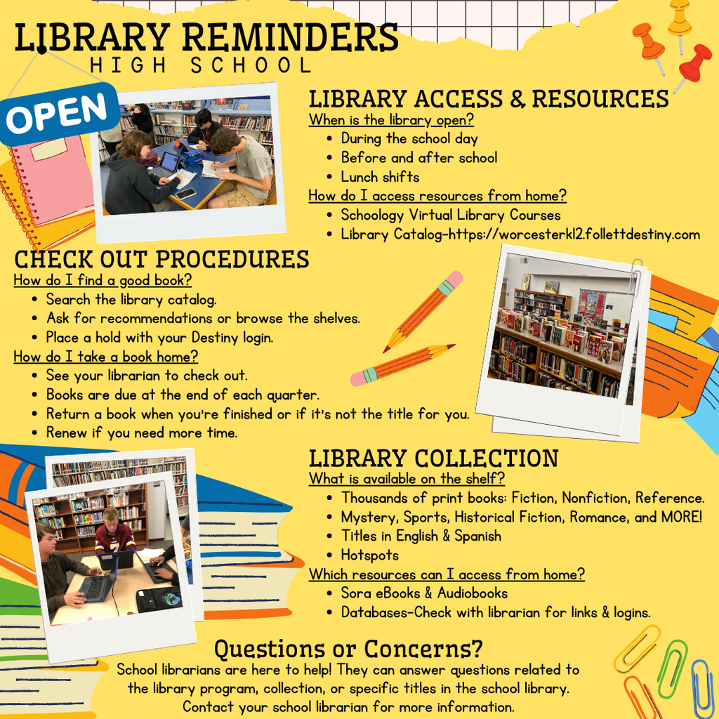 Library Reminders SHHS