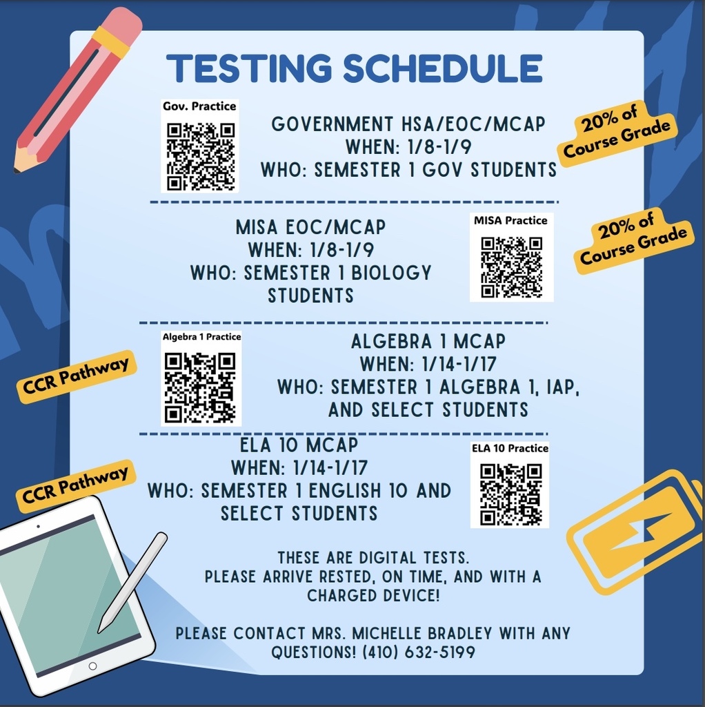 testing schedule