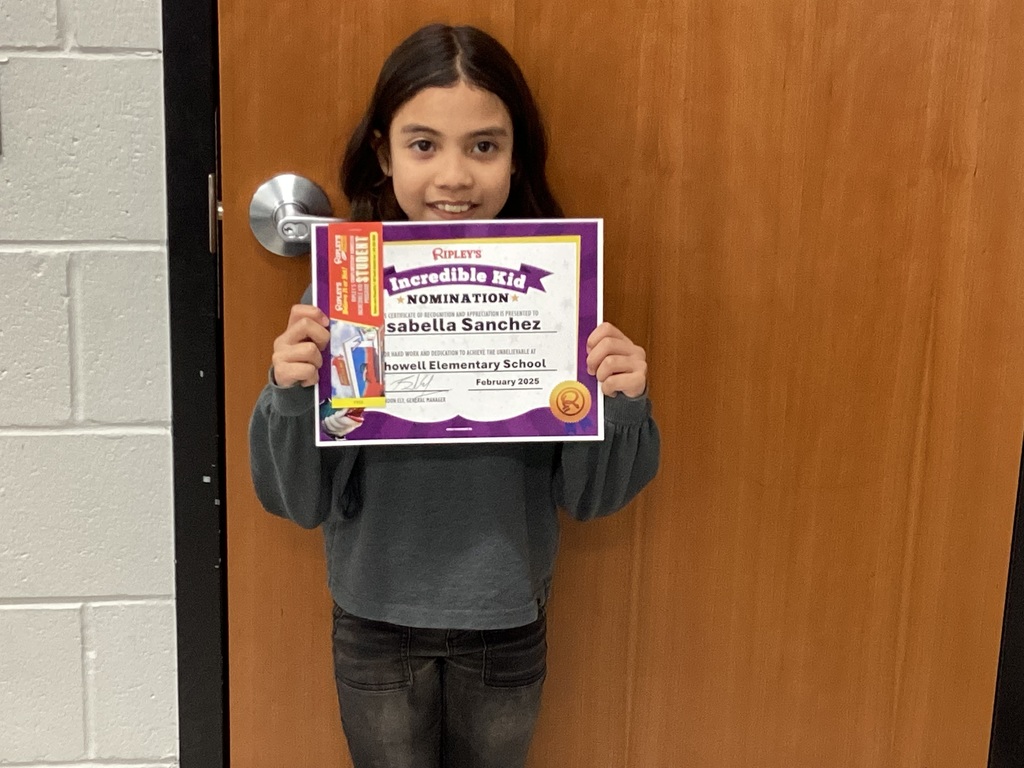 Showing her certificate