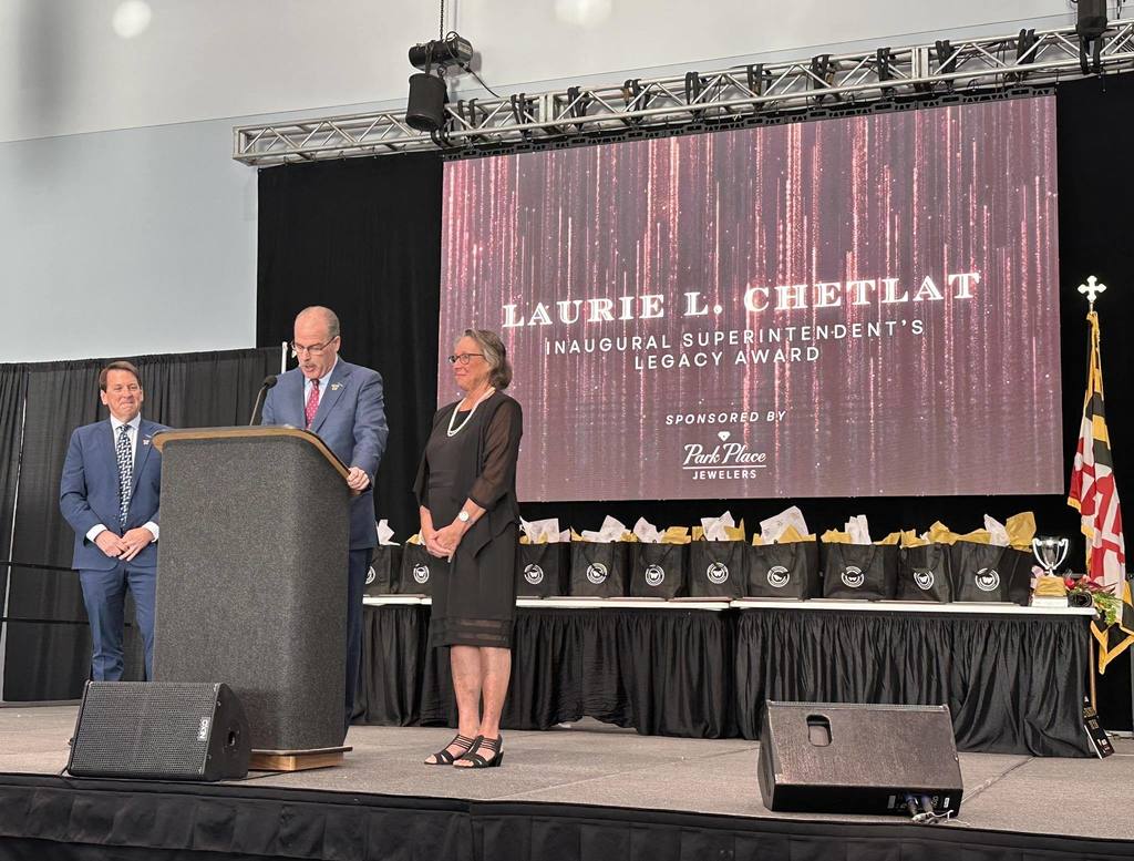 Laurie Chetelat receives Superintendent Legacy Award