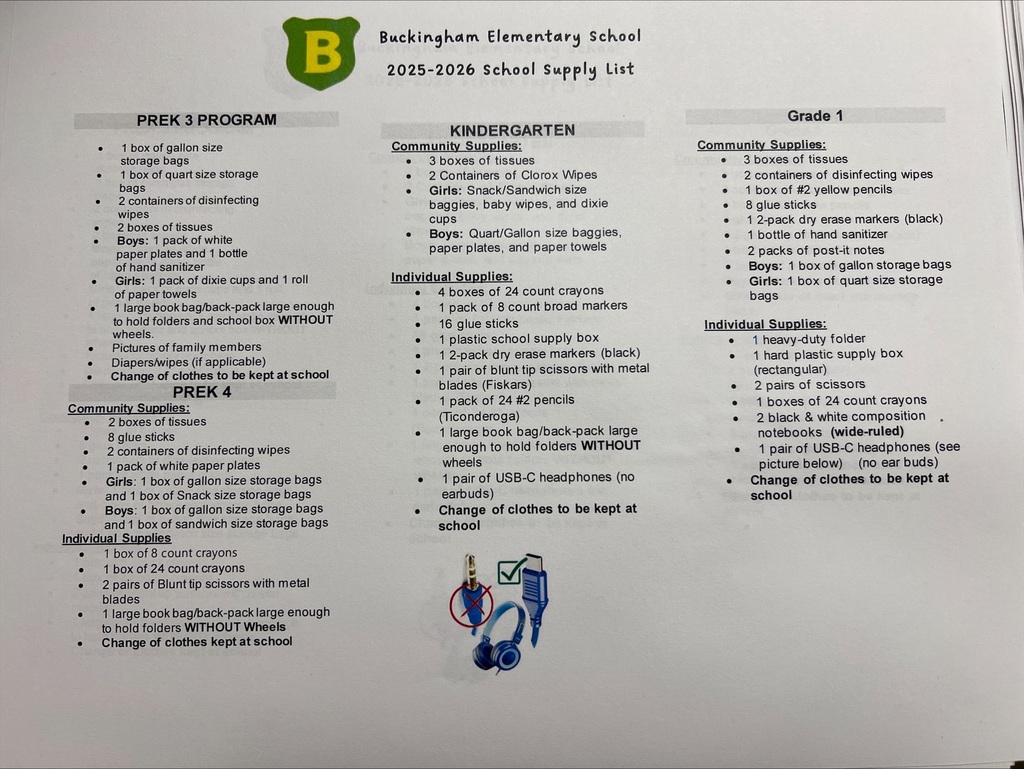 Supply List