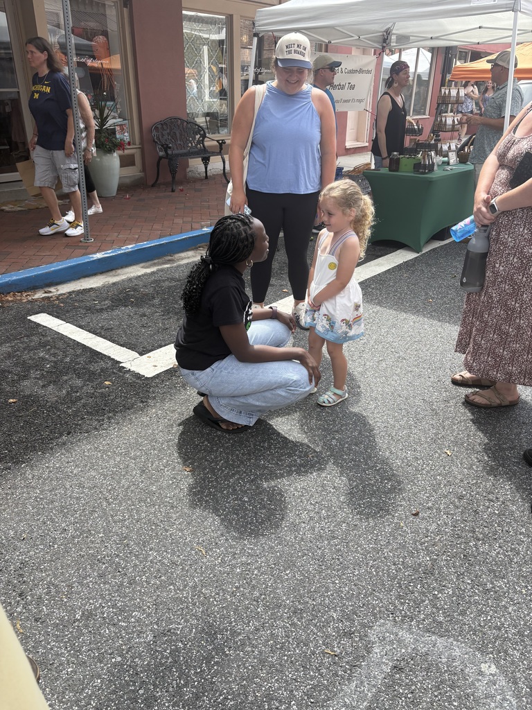 Dr. Jackson talking to a family
