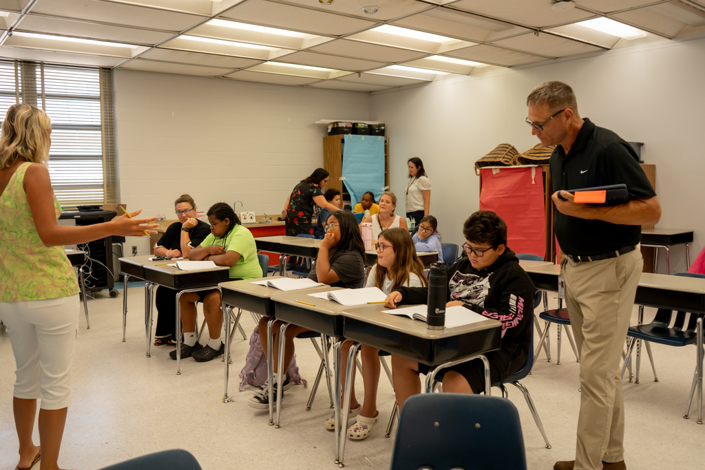 Teacher teaching class