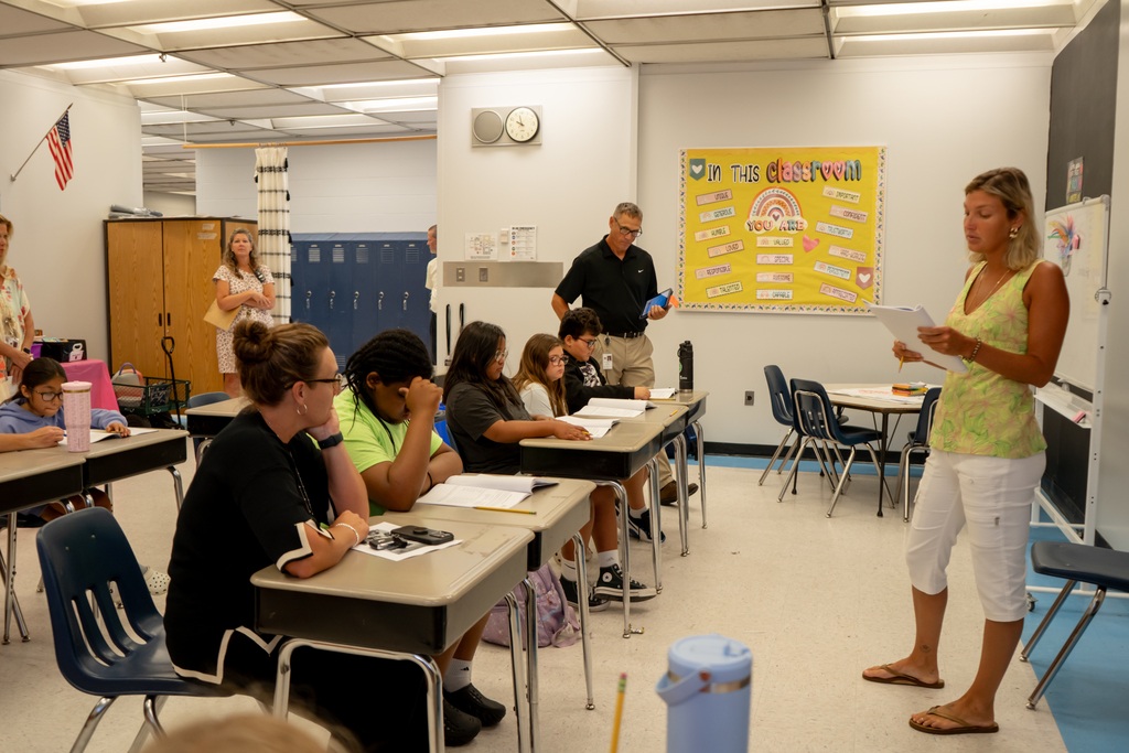 Teacher teaching class