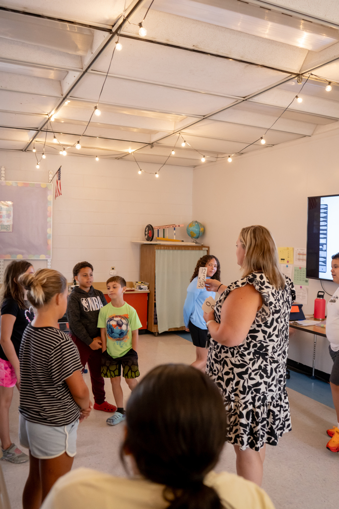Teacher and students