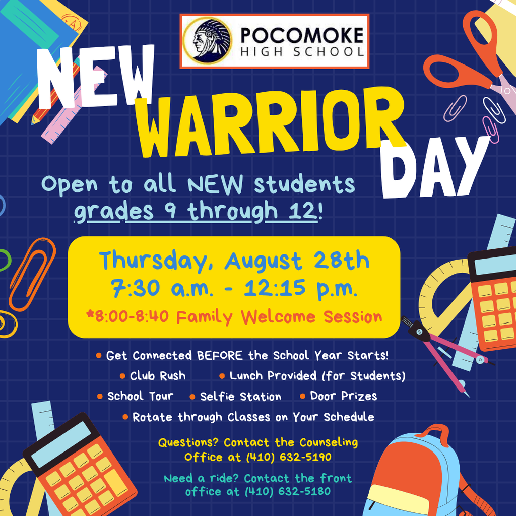 New Warrior Day flyer with school stuff