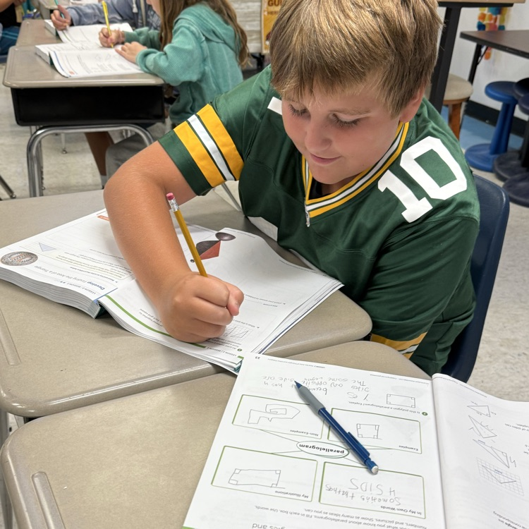 Mrs. Buntings class is hard at work mastering the area of triangles and polygons! We’re so proud of their focus, perseverance, and problem-solving skills! 