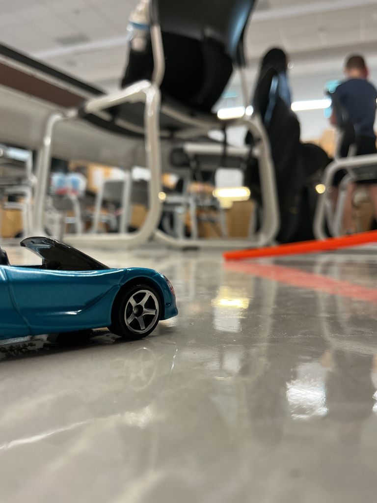 Student's photo of the hotwheel car before they started their experiment.  
