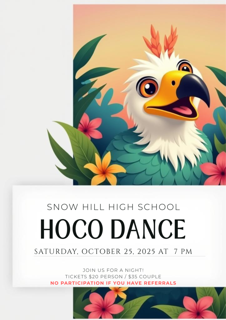 SHHS Hoco Dance Saturday October 25th 7PM - 10PM 