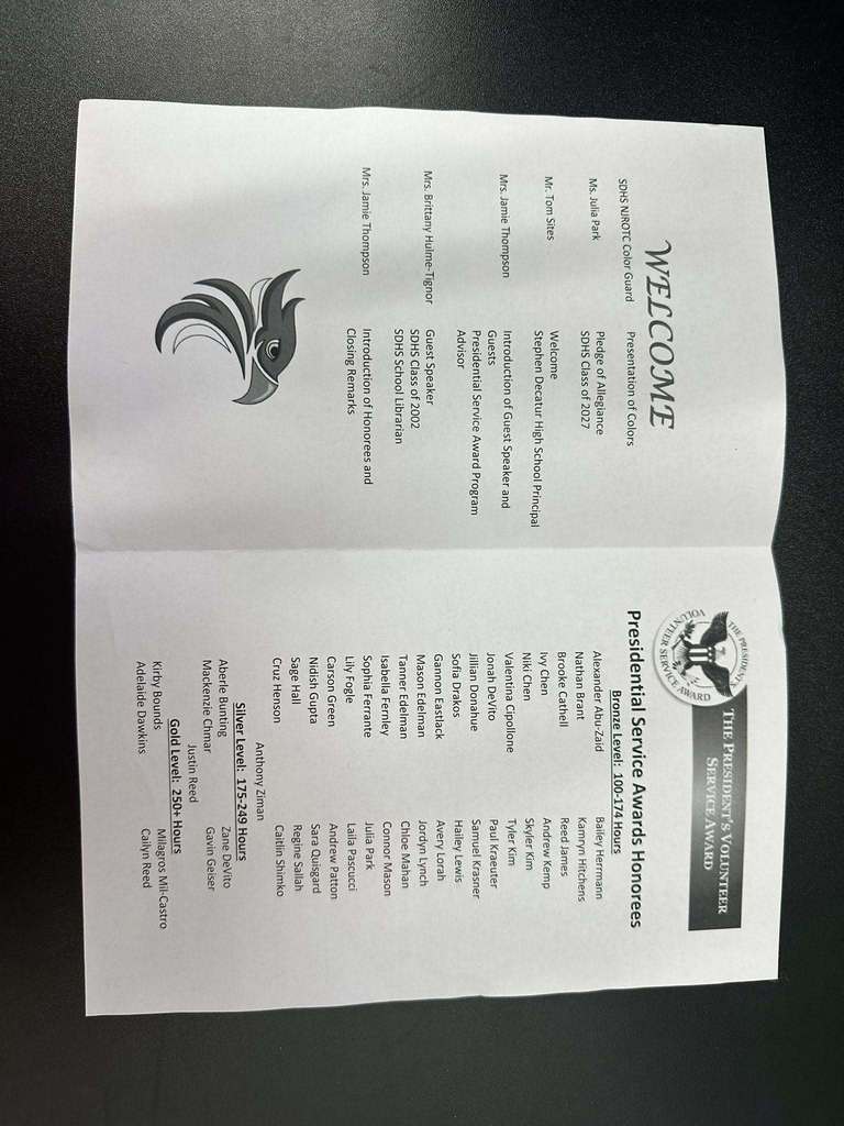 Presidential Service Awards 2025