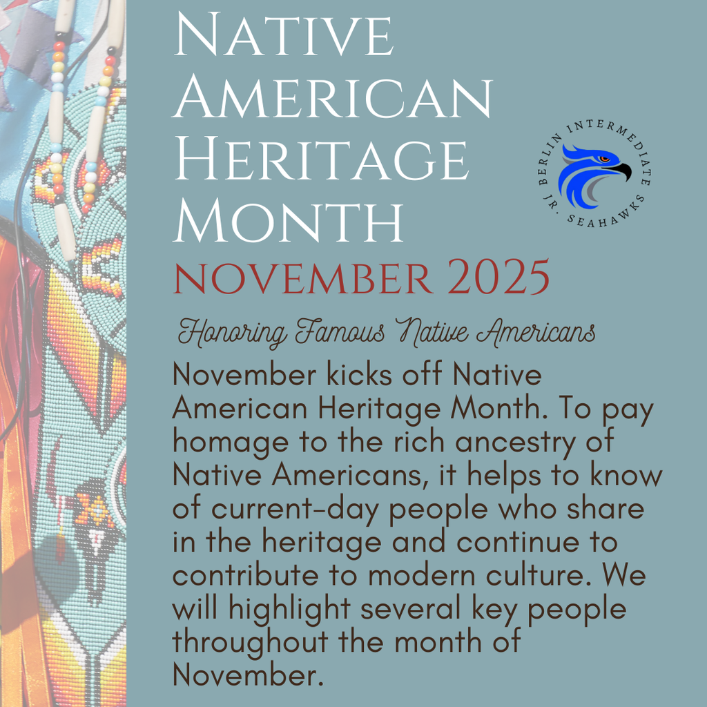 November kicks off Native American Heritage Month. To pay homage to the rich ancestry of Native Americans, it helps to know of current-day people who share in the heritage and continue to contribute to modern culture. We will highlight several key people throughout the month of November.
