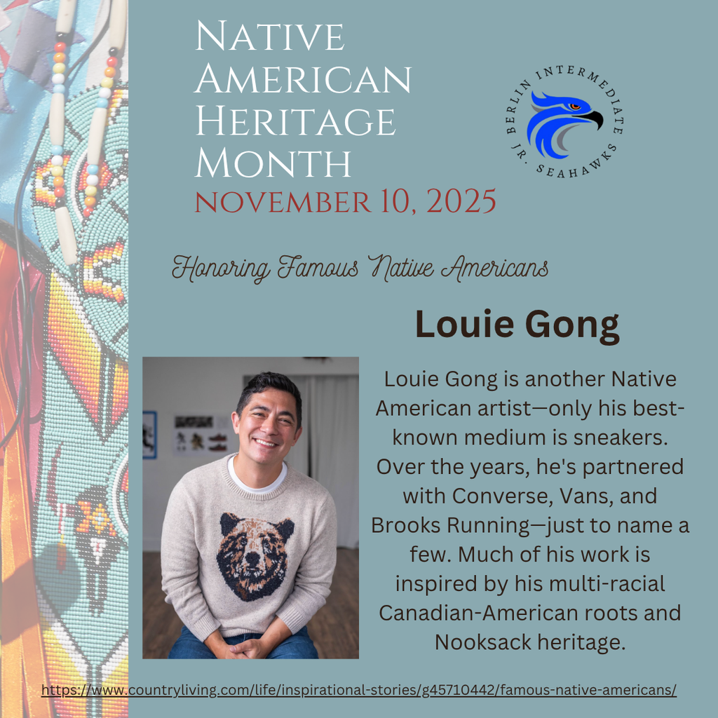 Louie Gong is another Native American artist—only his best-known medium is sneakers. Over the years, he's partnered with Converse, Vans, and Brooks Running—just to name a few. Much of his work is inspired by his multi-racial Canadian-American roots and Nooksack heritage.