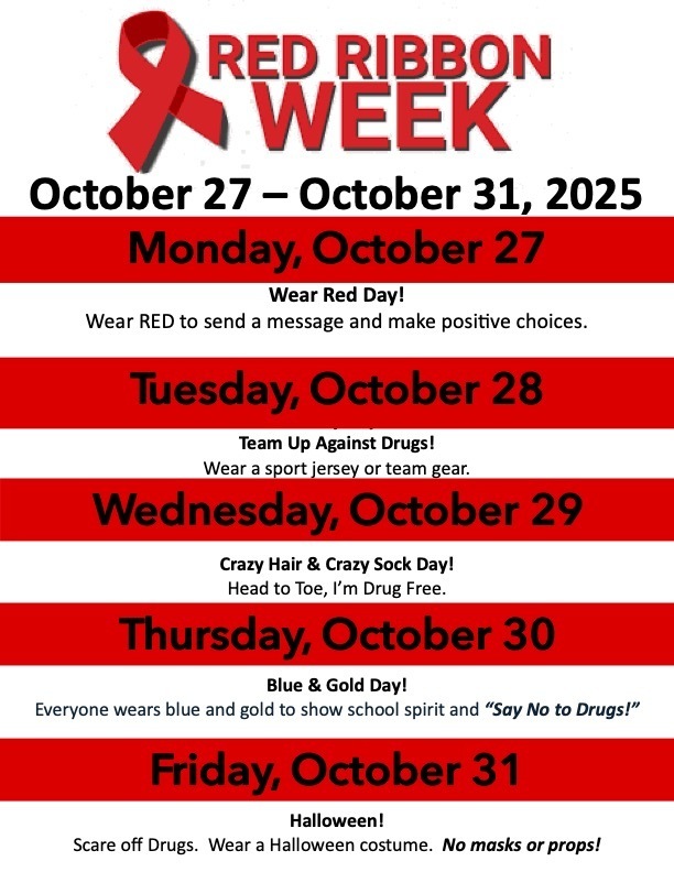 red ribbon week schedule