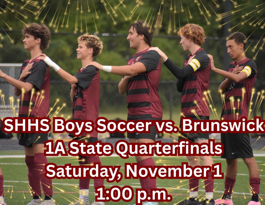 1A State Quarterfinal Promo with Players in Uniform lined up with their hands on the should of the person in front of them