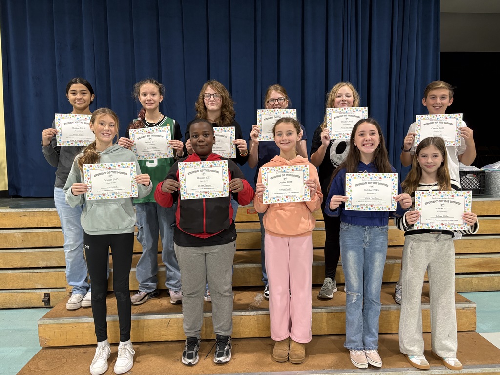 6th grade students of the month