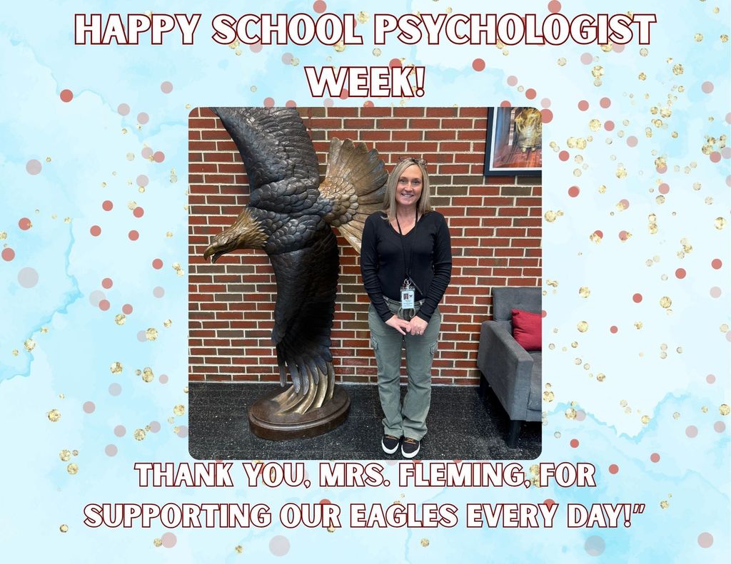Happy School Psychologist Week. Picture of Teacher with Glitter and Congratulations