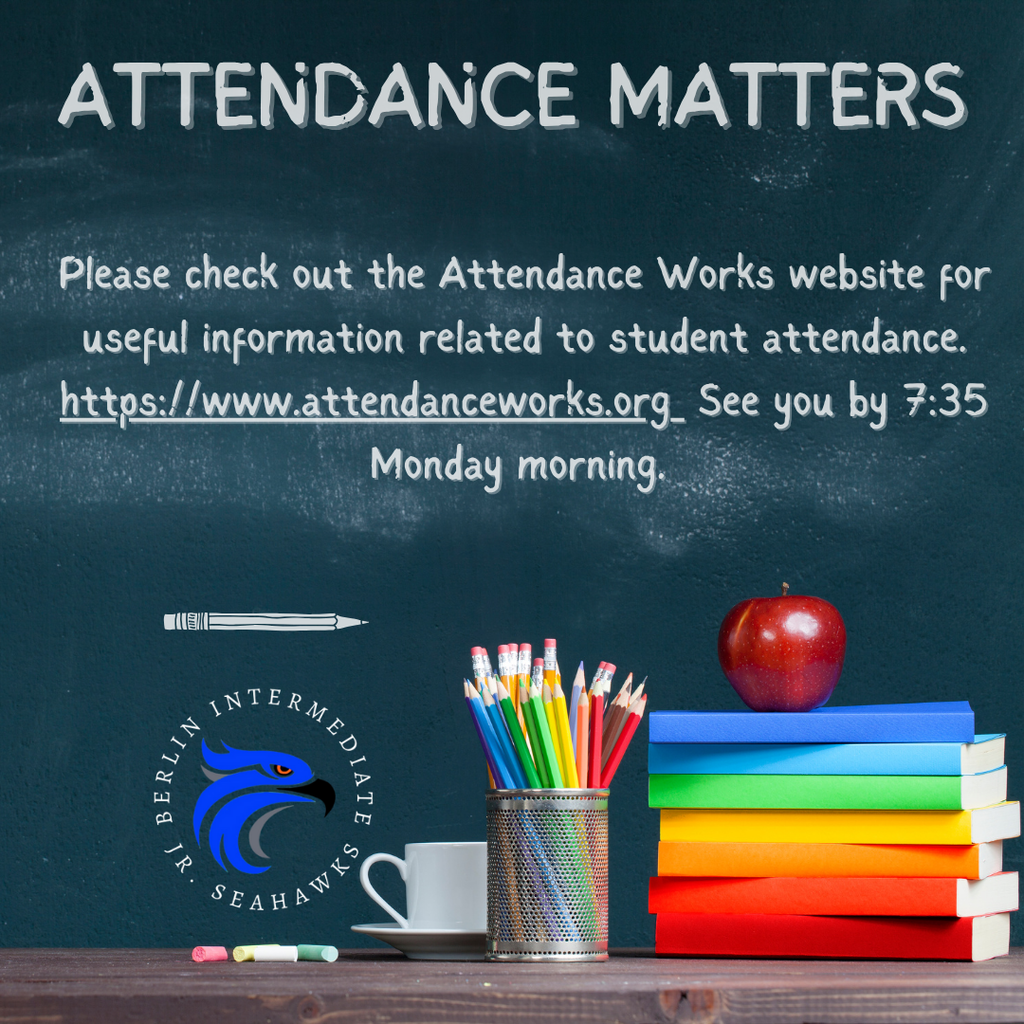 Please check out the Attendance Works website for useful information related to student attendance.  https://www.attendanceworks.org  See you by 7:35 Monday morning. #3RsBIS 