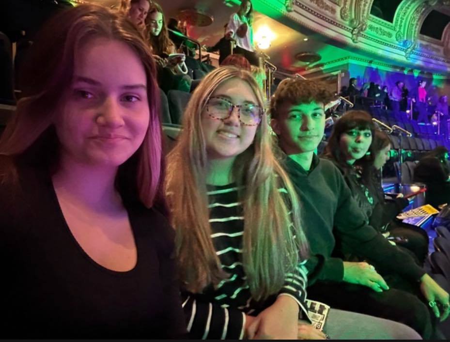 British Lit students watching Beetlejuice in NYC