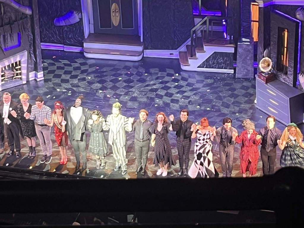 British Lit students watching Beetlejuice in NYC