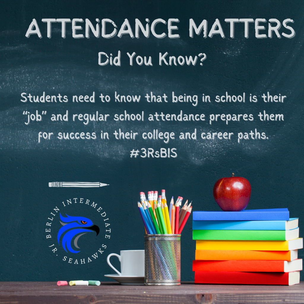 Students need to know that being in school is their “job” and regular school attendance prepares them for success in their college and career paths. #3RsBIS