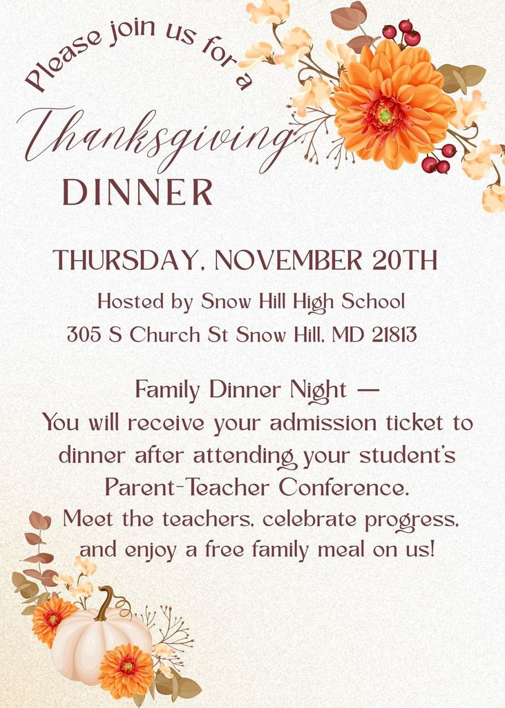 Thanksgiving Fast Invitation with a rustic theme.