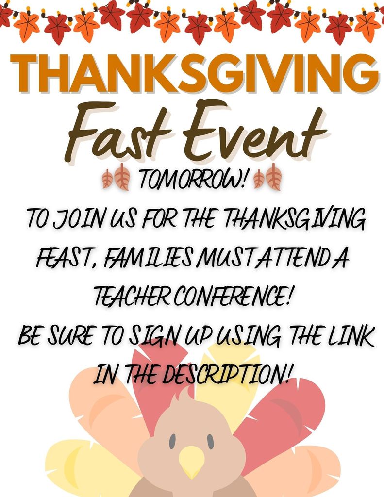 Thanksgiving Fast Event Is tomorrow!