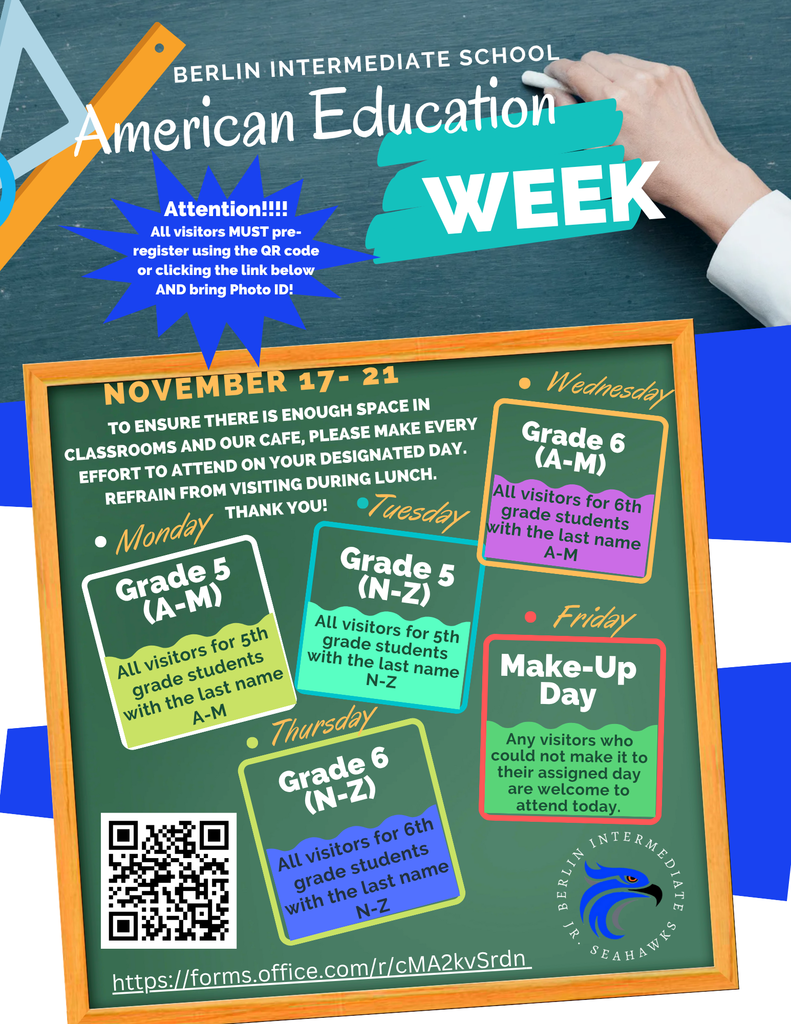 Are you planning to visit BIS during American Education Week?  Please check our visitation schedule and pre-register.  We look forward to seeing you soon!