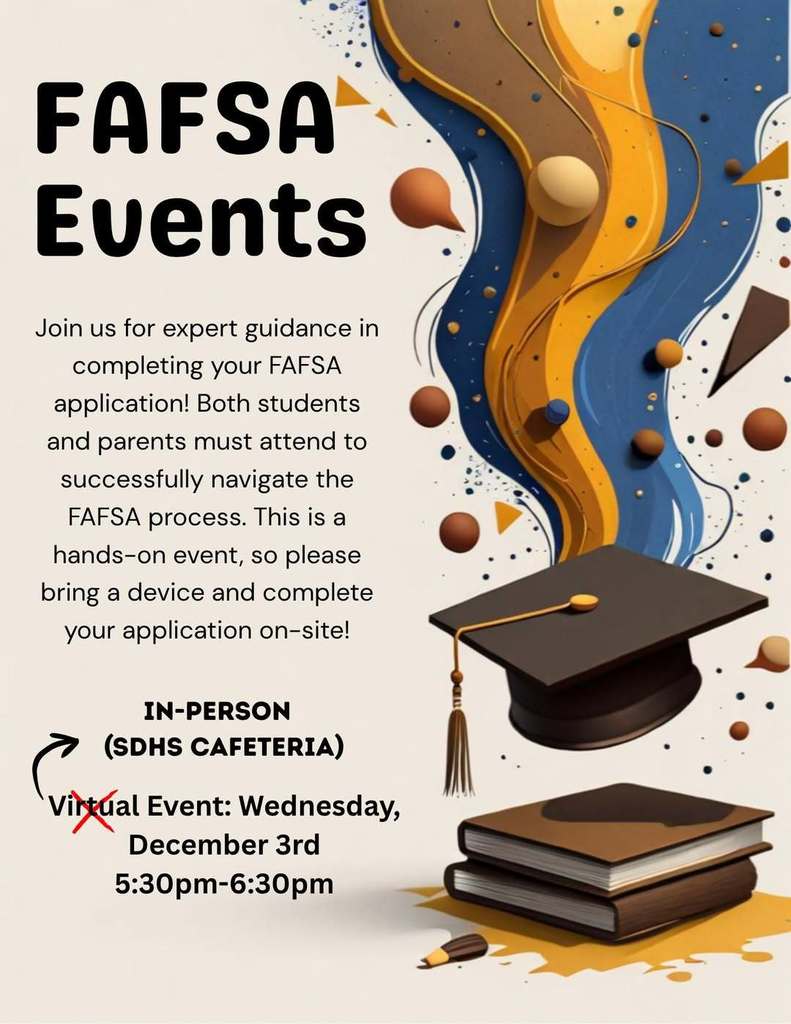 FAFSA appliation assistance evening at SDHS