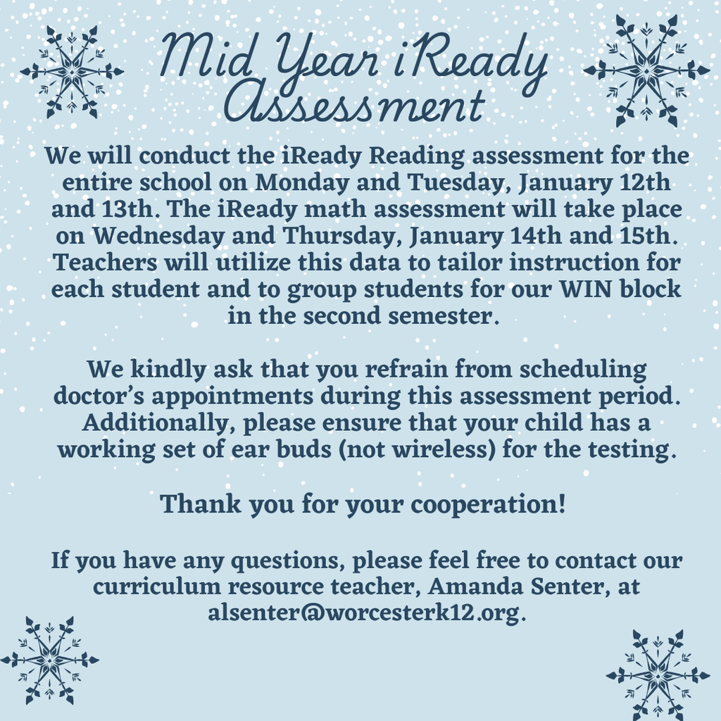iReady Testing Next Week!