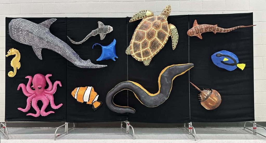 3D Sea Creatures art project