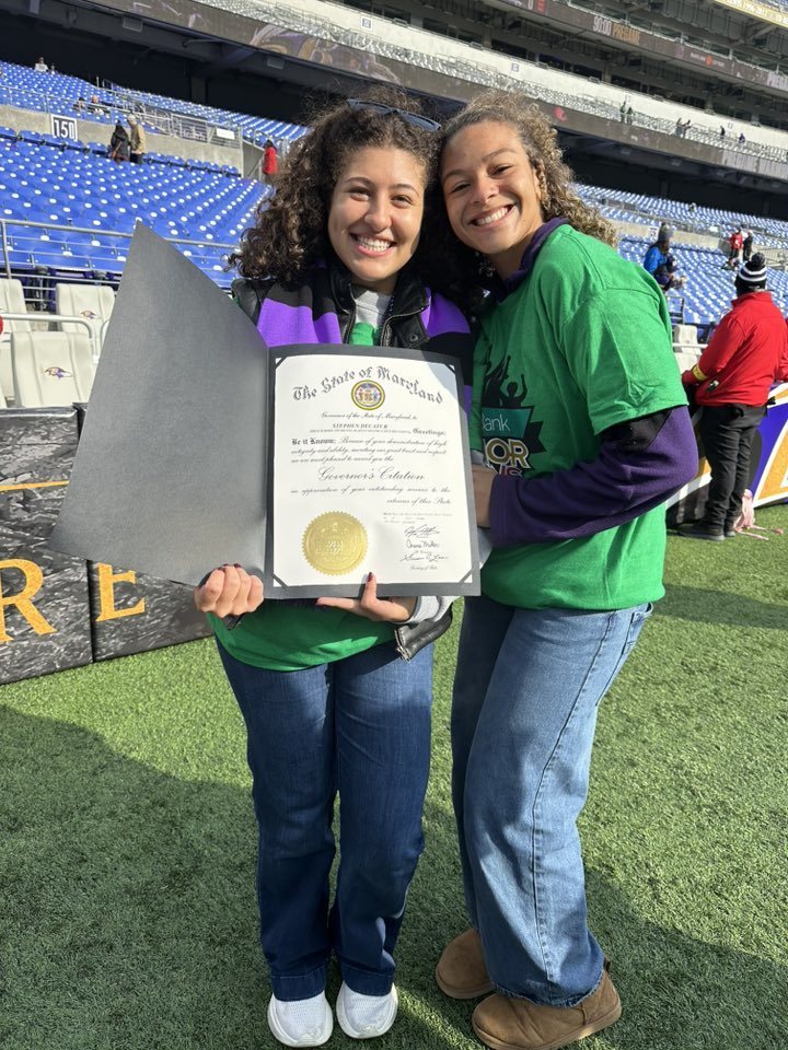SADD recognition at Raven's game 2025