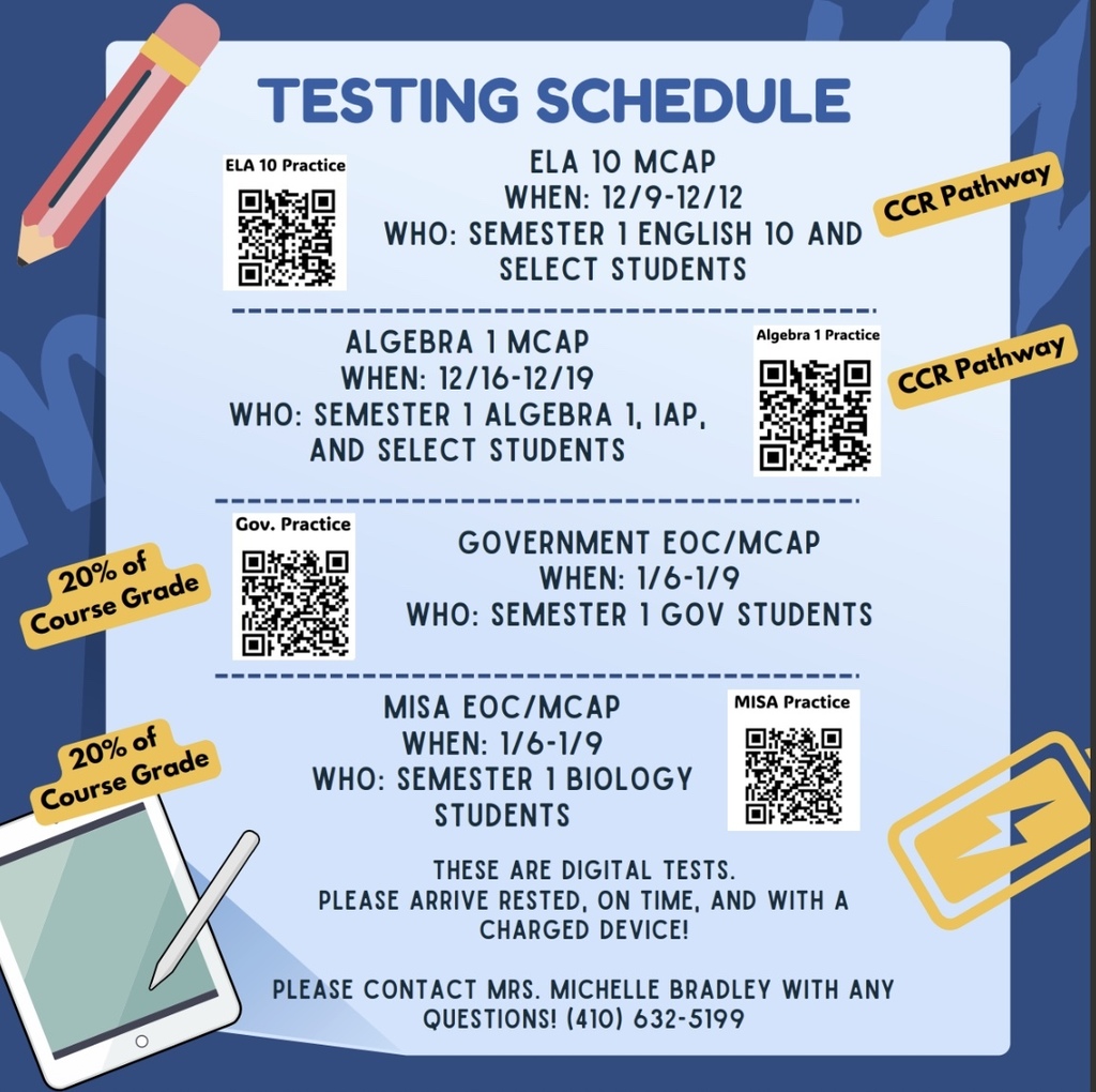 testing schedule