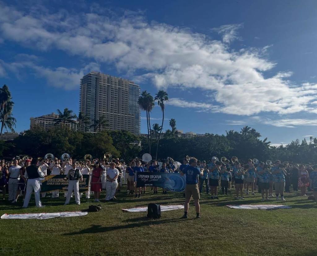 Marching band in Hawaii Parade