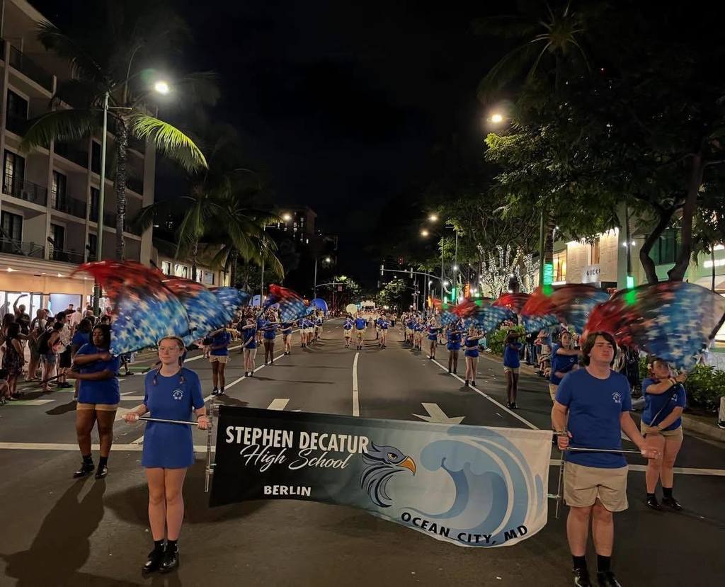 Marching band in Hawaii Parade