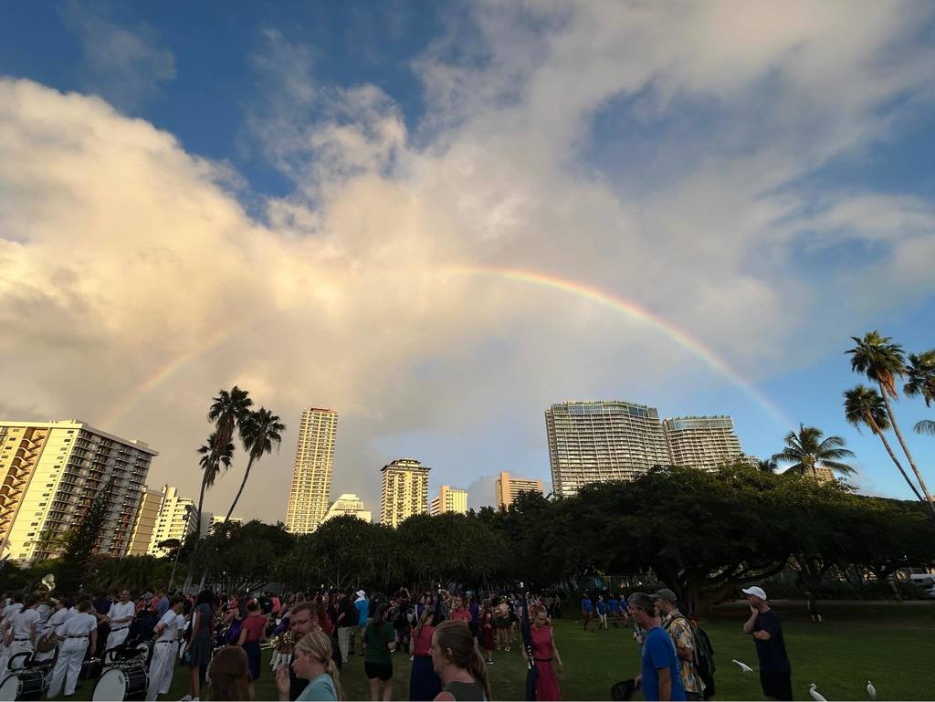 Marching band in Hawaii Parade