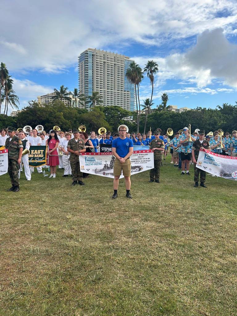 Marching band in Hawaii Parade