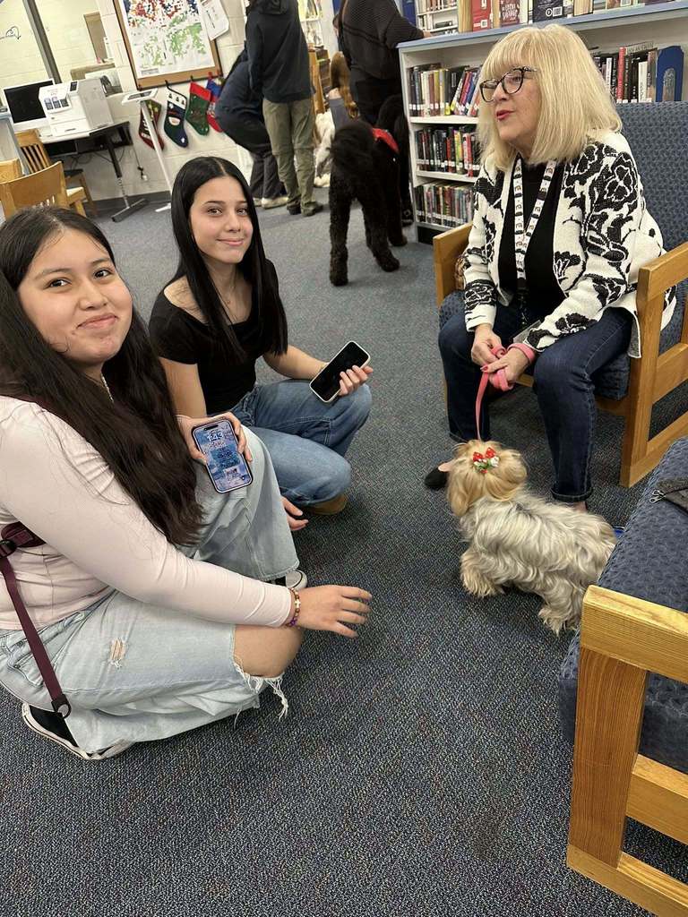 Pets on Wheels dog therapy at SDHS