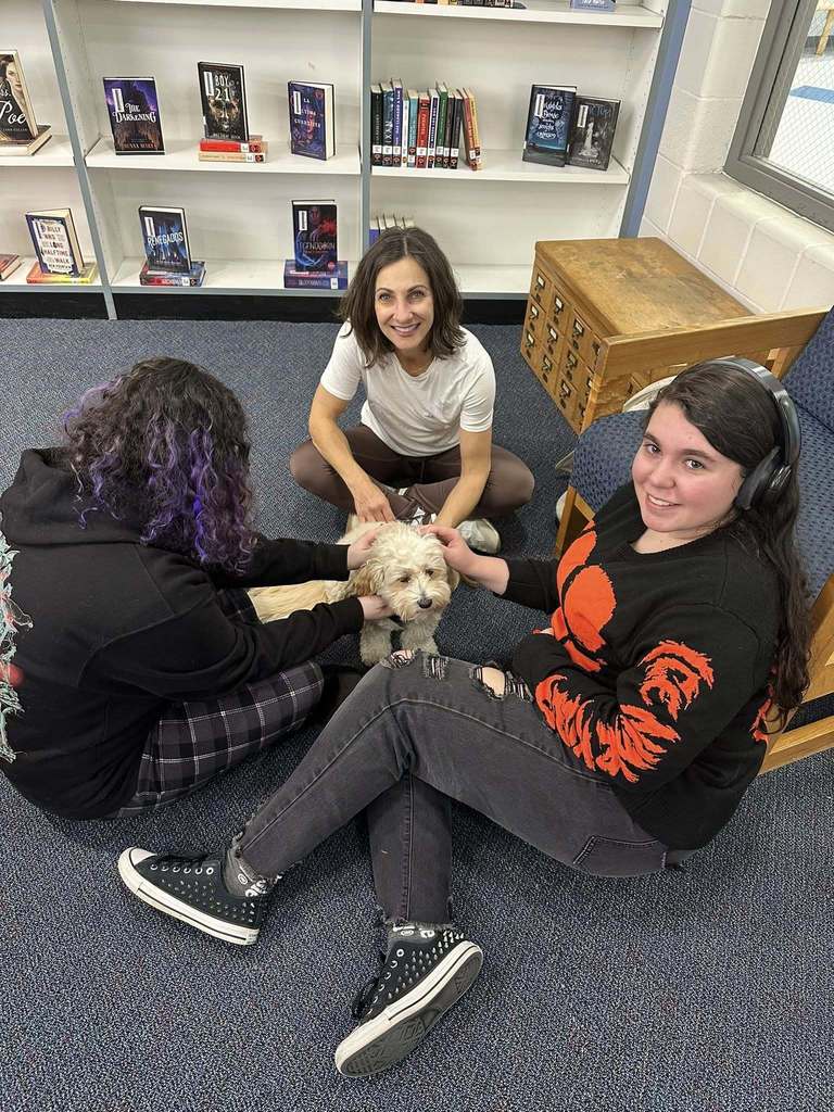 Pets on Wheels dog therapy at SDHS