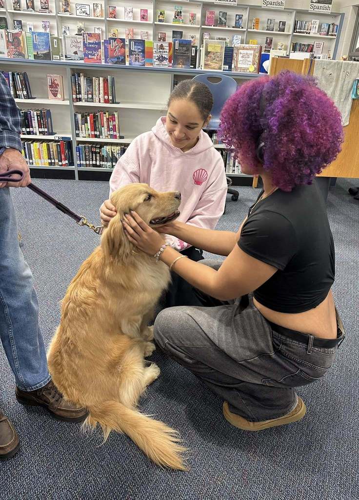 Pets on Wheels dog therapy at SDHS