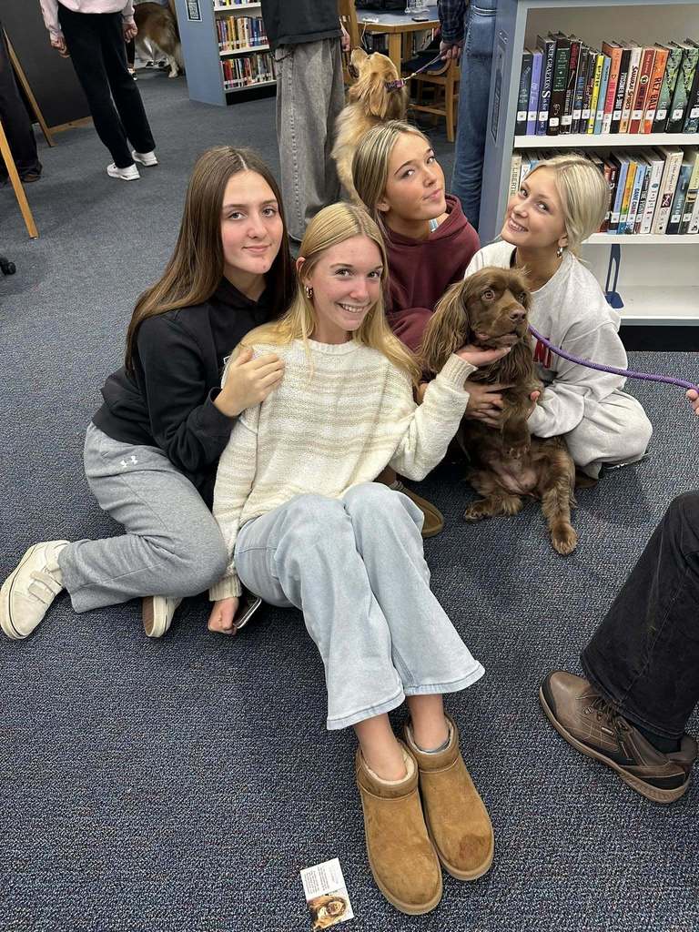 Pets on Wheels dog therapy at SDHS