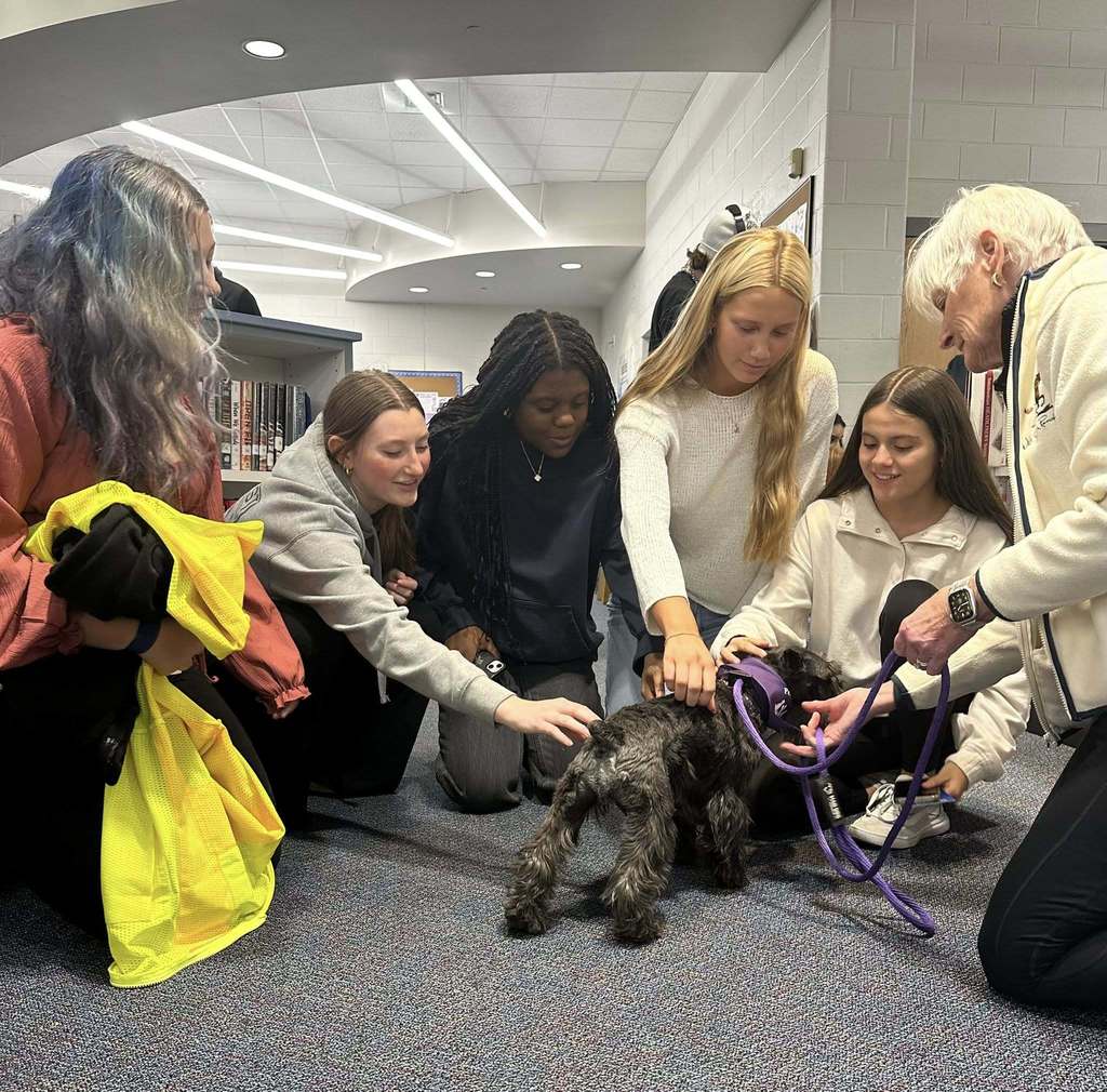 Pets on Wheels dog therapy at SDHS