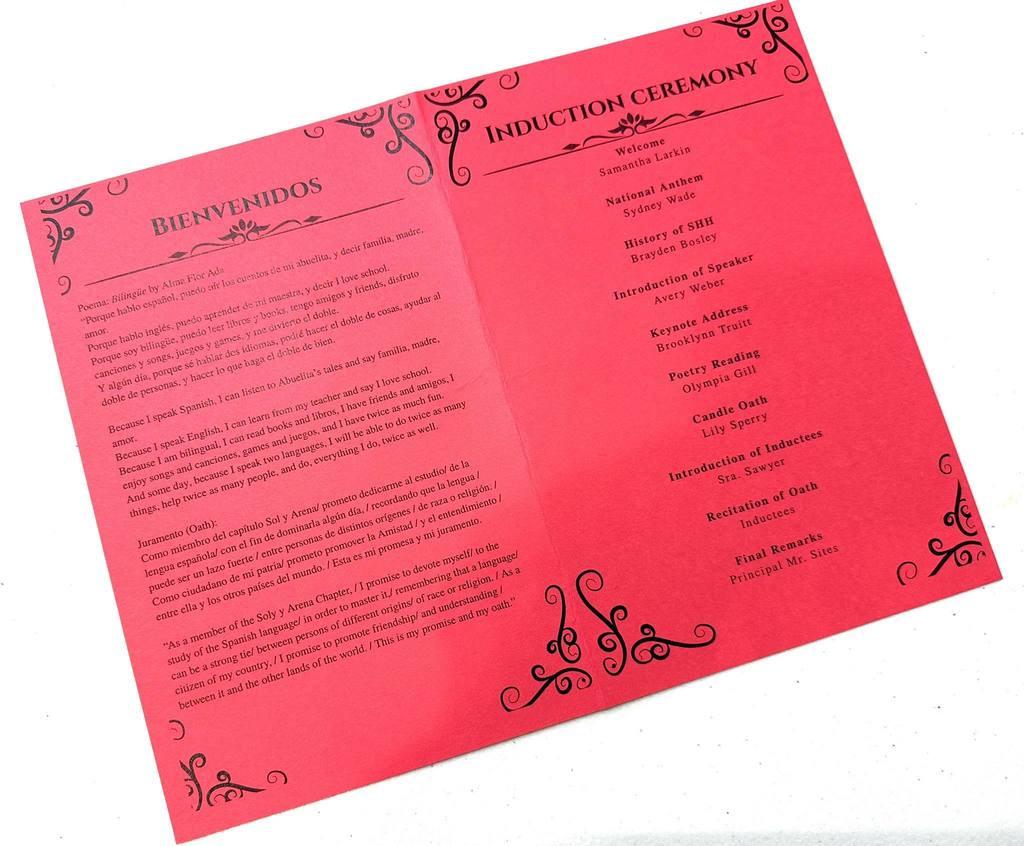 National Spanish Honor Society Induction ceremony 2025