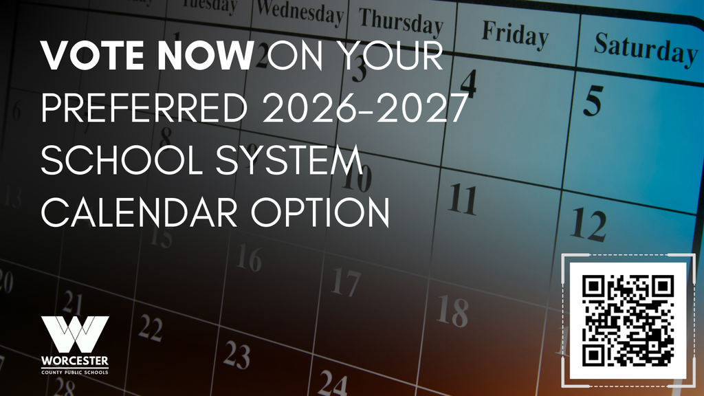 Vote Now on Your Preferred 2026-2027 School System Calendar Option - with QR code