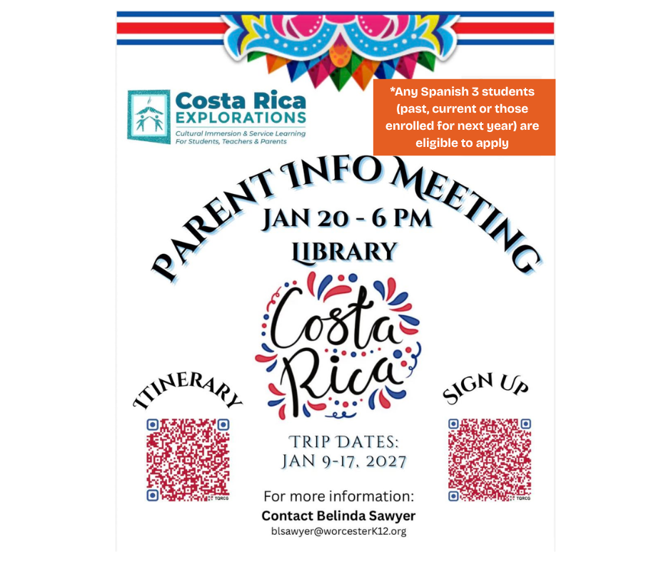 Parent meeting for Costa Rica trip