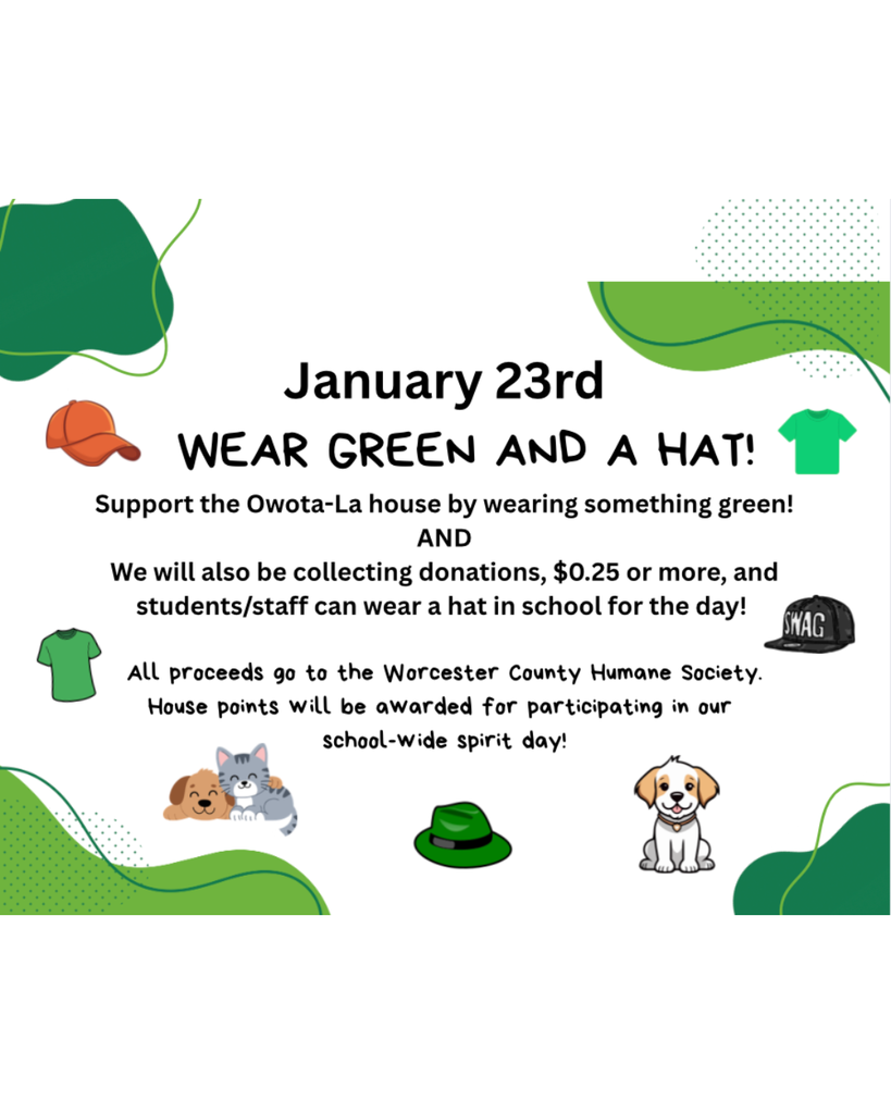 January 23rd Wear Green and a Hat!