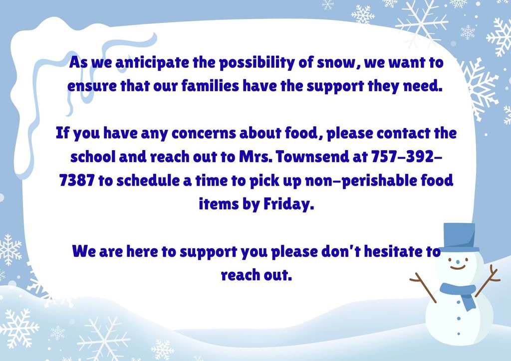 Inclement Weather Food Pickup