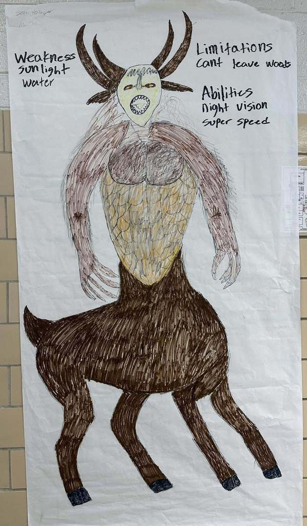 Modern Day monsters in British Lit Class at SDHS