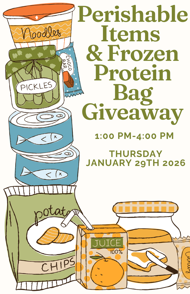 Food Giveaway Flyer with Date and Time