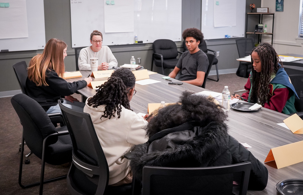 High School Panel of Students and Superintendent