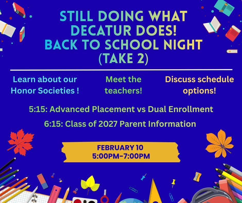 Back to School Night reminder